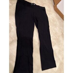 Betabrand Bootcut Dress Pants Women 3X Black Stretch  Pull On Trousers